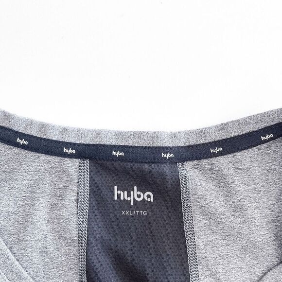 Hyba Womens Short Sleeve Ruching V-Neck Top Gray Size XXL - Picture 4 of 7